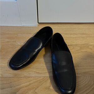 Classic Black Leather Slip-On Loafers